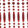Kobolo Türvorhang AMBER, rot-transparenter Perlenvorhang mit 80 Strängen als Deko und Insektenschutz.
