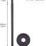 Wagner Möbelbein Telescope, höhenverstellbar, schwarz-matt, 60-90 cm.