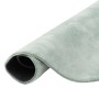 Gerollter, runder, grüner Fellteppich Pergamon Luxus Super Soft (160x160cm).