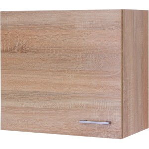 Flex-Well Oberschrank Florida, 60 cm, Sonoma Eiche, Küchen-Hängeschrank mit Tür und Griff.
