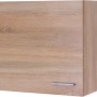 Flex-Well Oberschrank Florida, 60 cm, Sonoma Eiche, Küchen-Hängeschrank mit Tür und Griff.