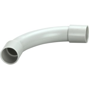 Grauer Isolierbogen EN 16, 90 Grad Biegung, 3er-Set für Leerrohre.