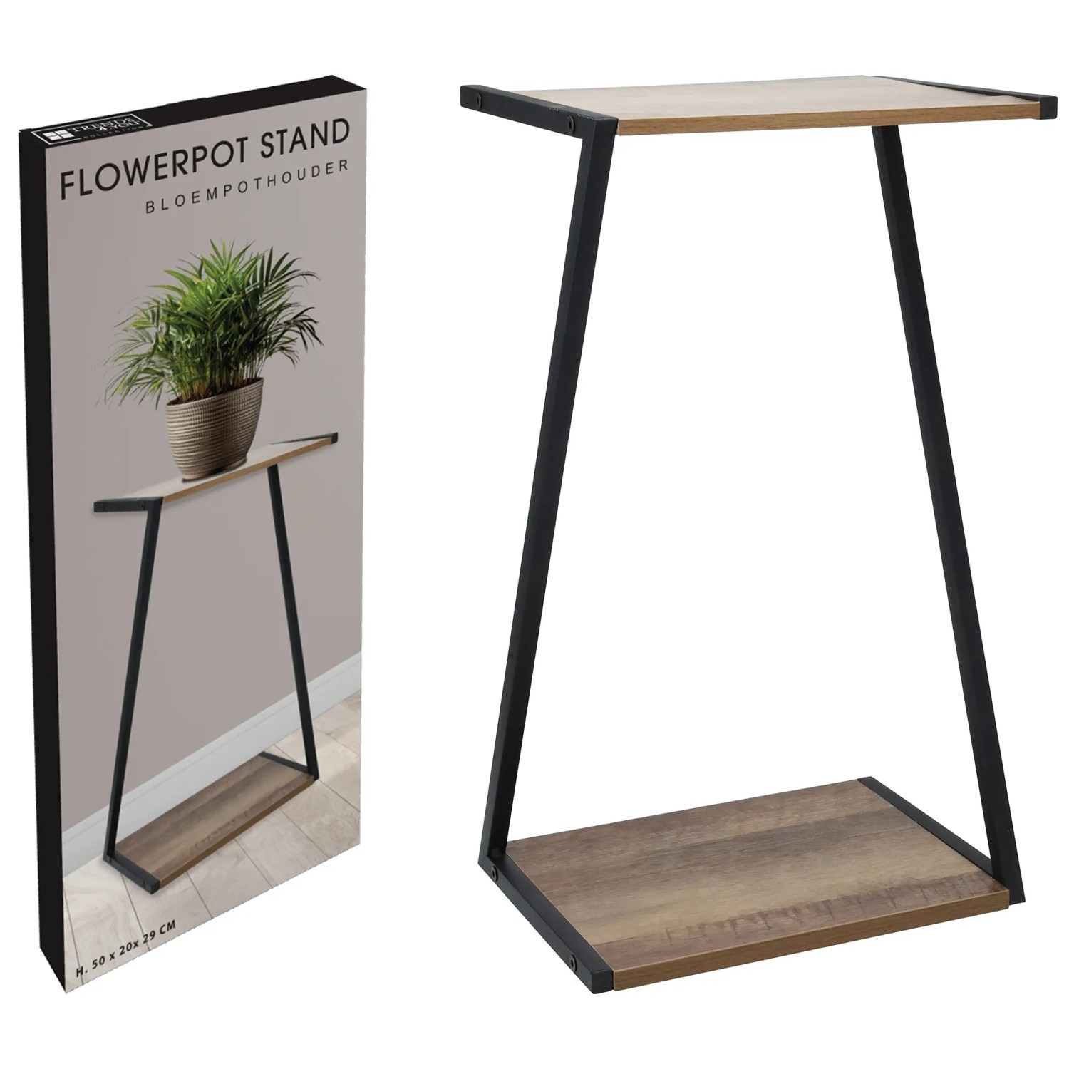 Blumentopfständer MDF Metall 29 cm x 20 cm x 50 cm