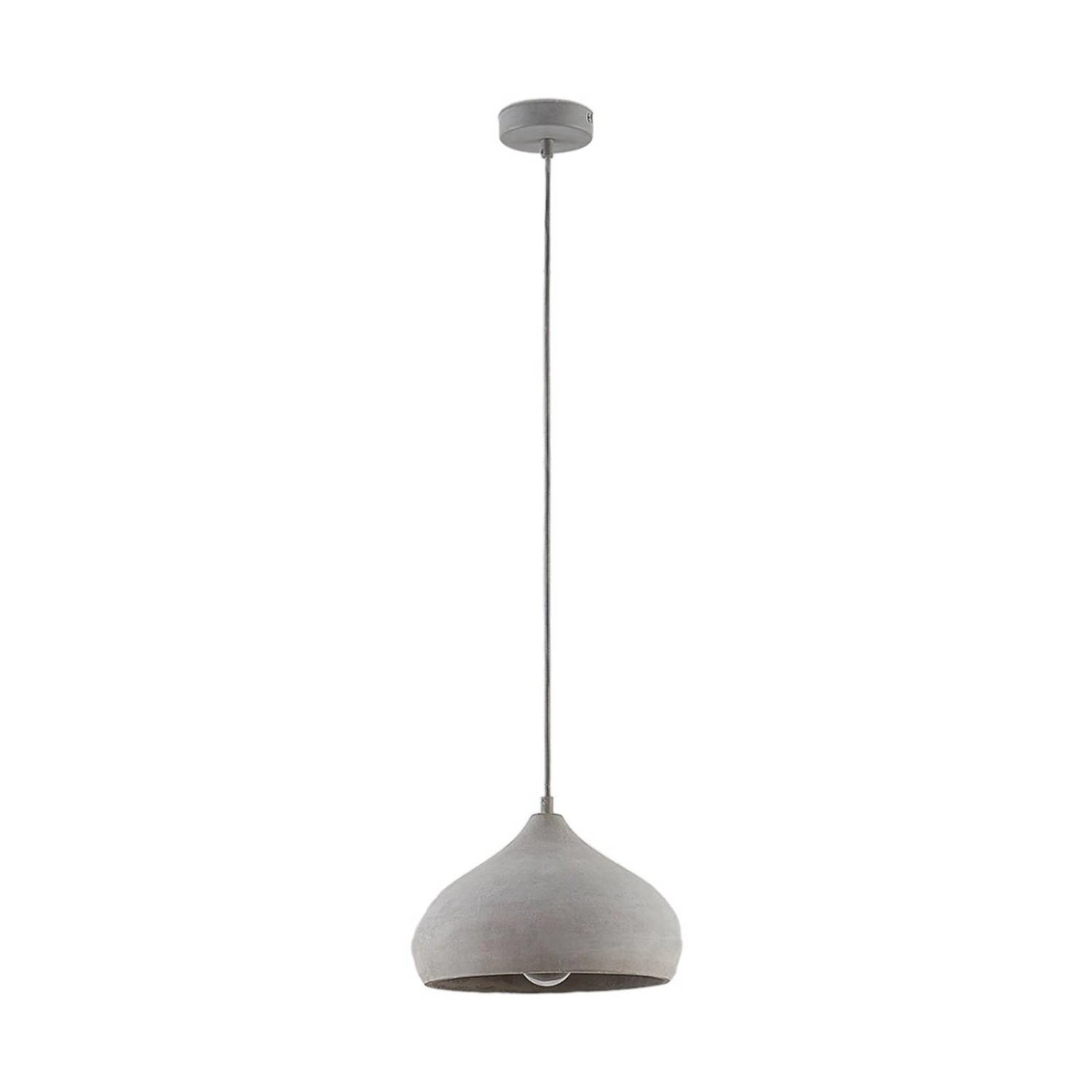 Lindby Beton Pendelleuchte Morton 9624048 Modern in Alu aus Beton 1-flammig günstig online kaufen