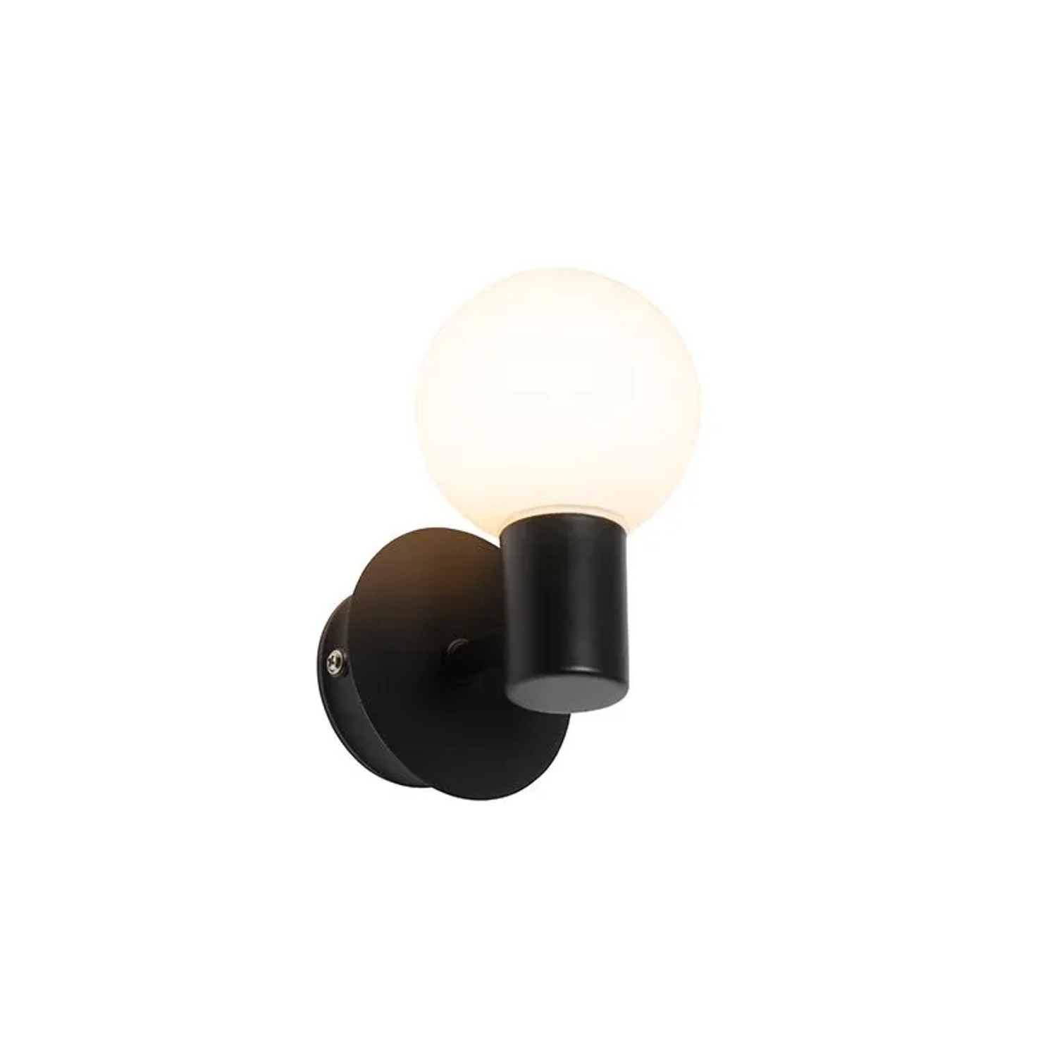 QAZQA Moderne Wandleuchte Schwarz IP44 Cederic Up