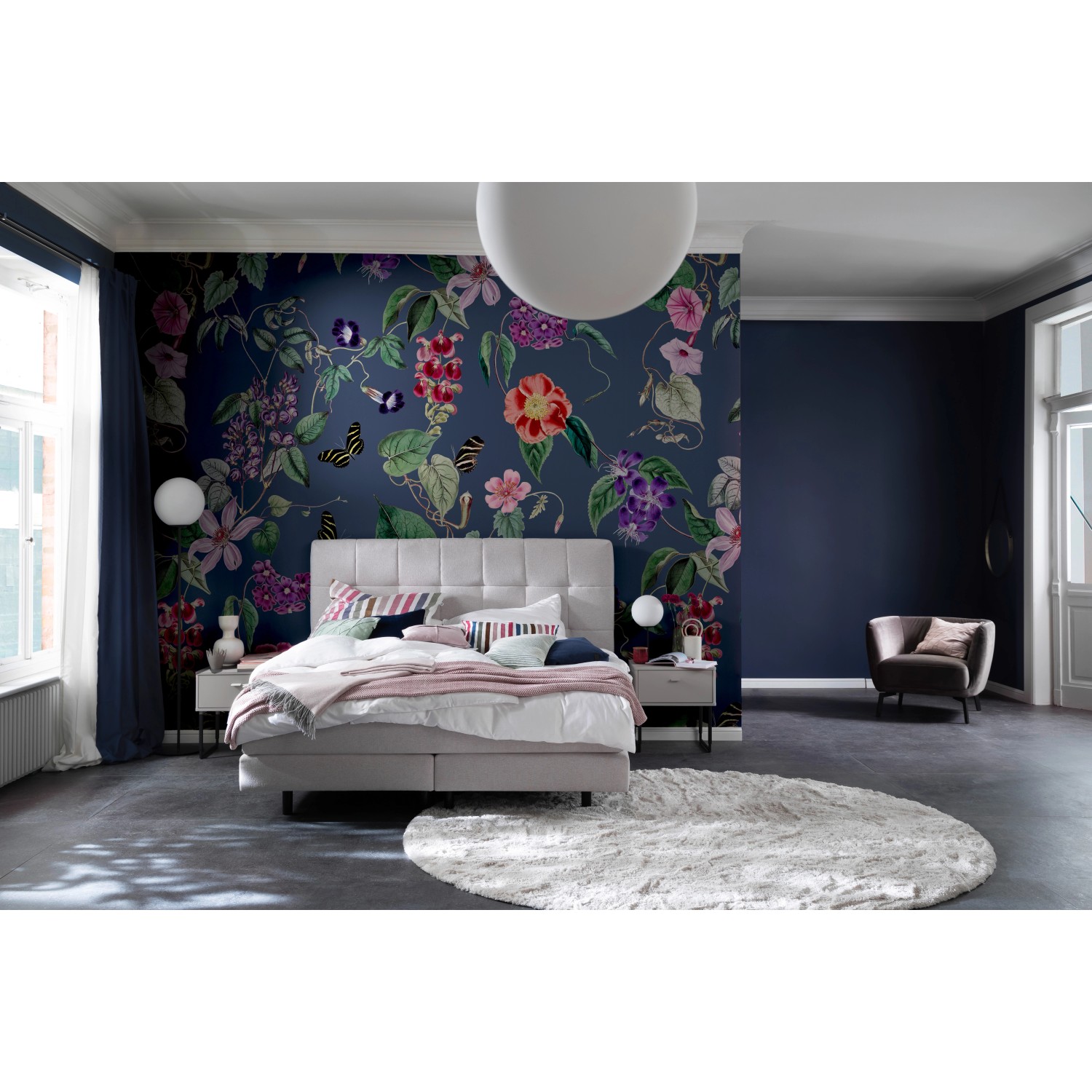 Schöner Wohnen Vliestapete New Delight Floral Blau-Grün 270 x 212 cm FSC®  kaufen bei OBI