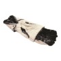 Beiger Fashion Dog Steppmantel für Hunde, 43 cm, mit Kunstfellfutter und abnehmbarer Kapuze.