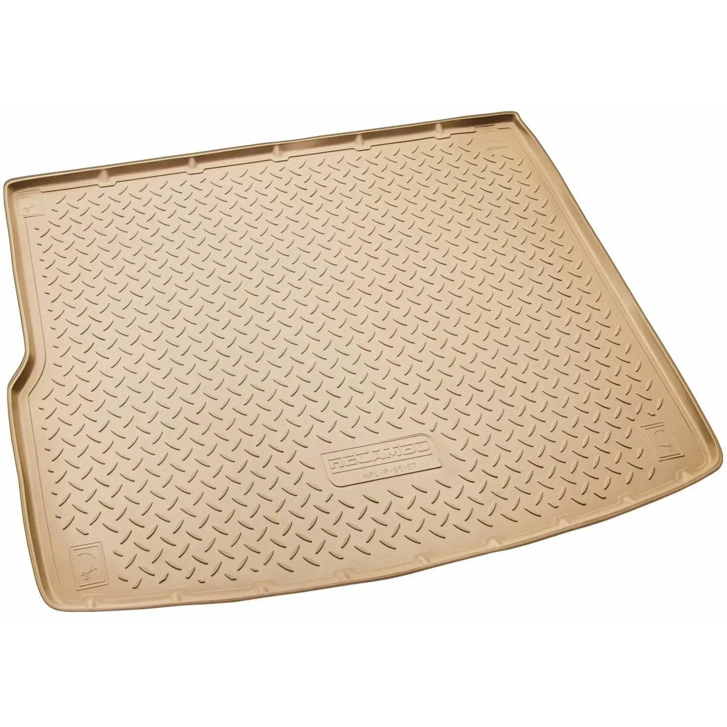 Gummi Kofferraumwanne für VW Touareg II 2010-2018  4-Zonen Klimaauto  BEIGE