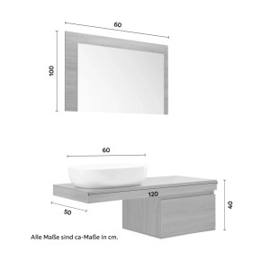 Bessagi Home Badezimmer Domenico Rauchfarbe
