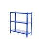 Blau-verzinktes PROREGAL Schwerlastregal Baby Metal Shark, 90x80x50 cm, Fachlast 180 kg.