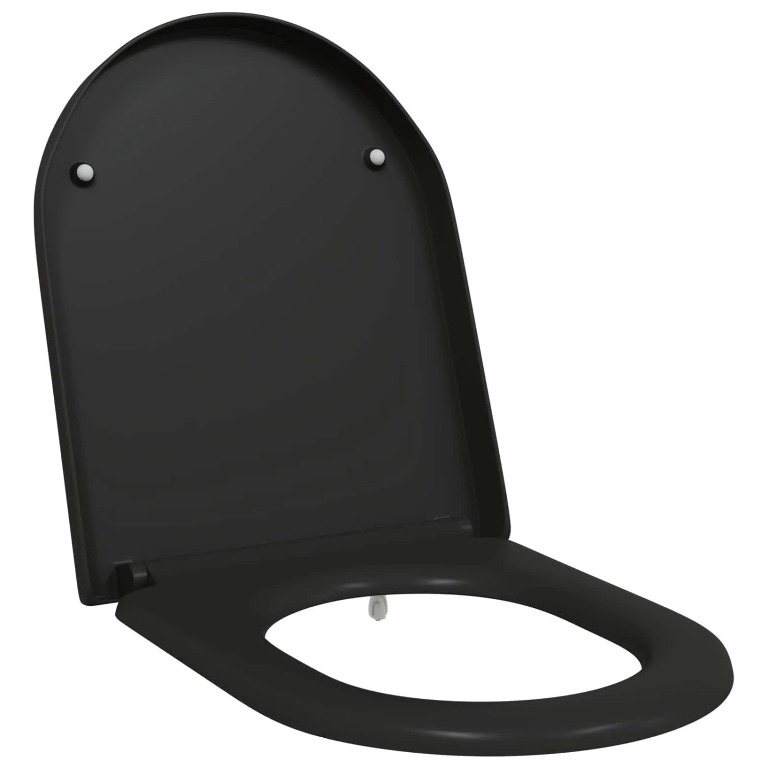 vidaXL Toilettensitz Schwarz 49 x 36 x 4 cm Duroplast 42002356