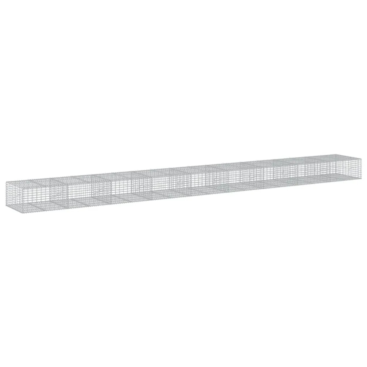 vidaXL Gabione mit Deckel 900x100x50 cm Verzinktes Eisen 3295186