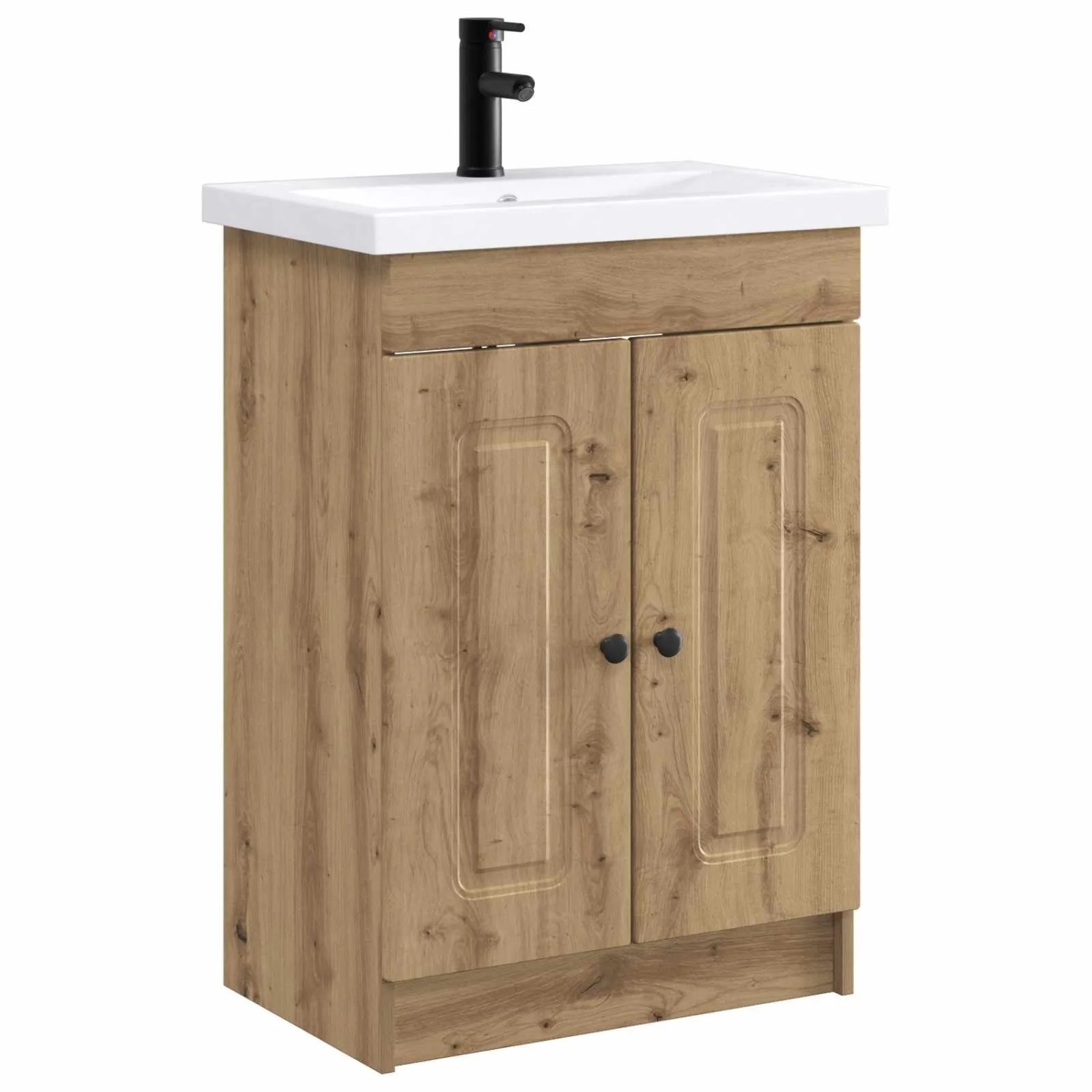 vidaXL Badezimmermöbel-Set Artisan-Eiche 56 x 37,5 x 81 cm 3404173