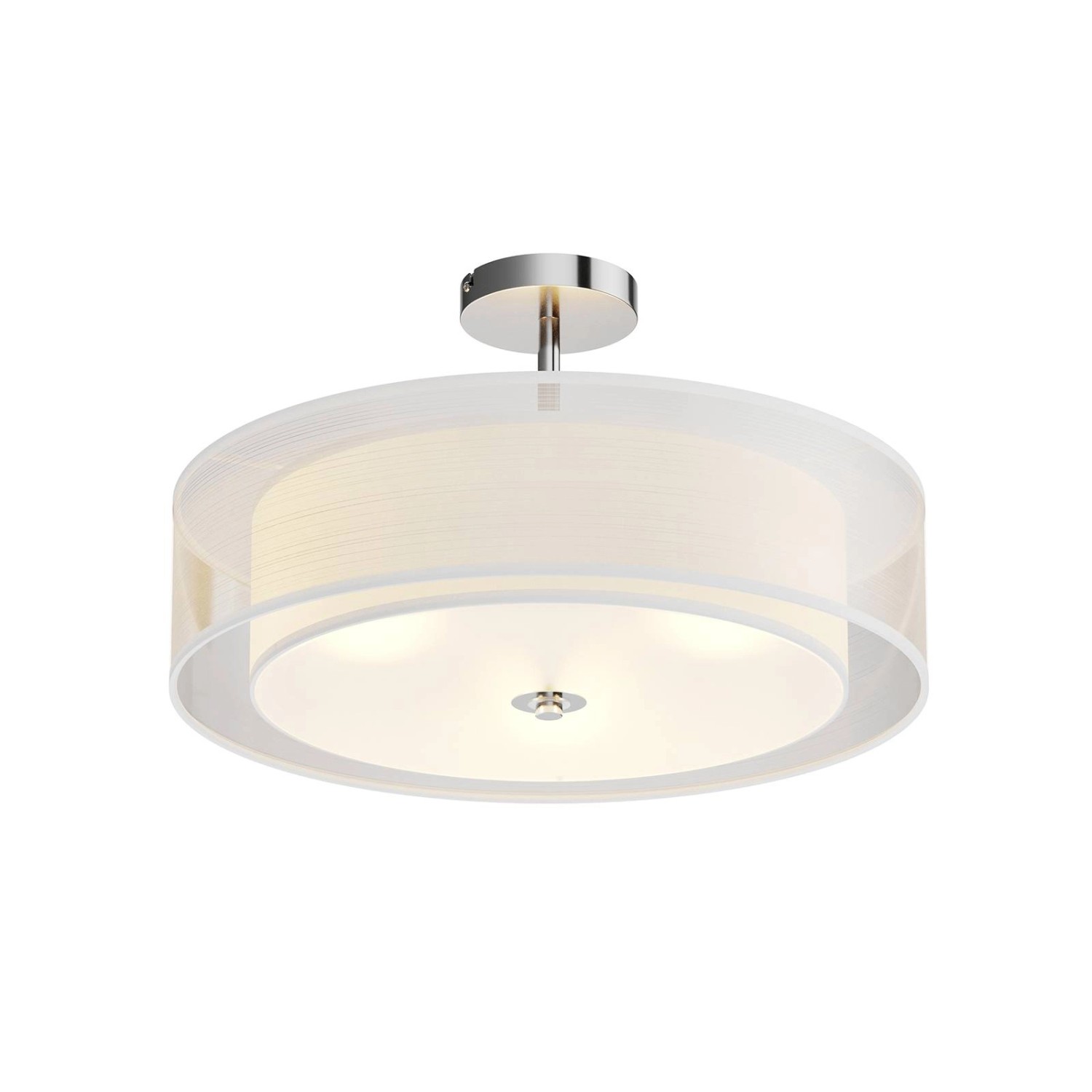 Lindby Deckenlampe Pikka 9620169 Modern in Weiß aus Textil 3-flammig E27 Wohnzimmerleuchte
