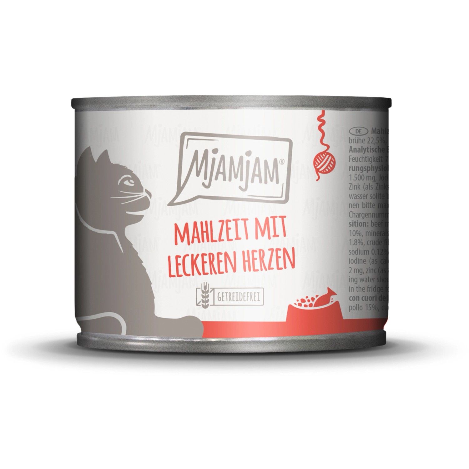 Mjamjam Nassfutter Mahlzeit mit Leckeren Herzen 200 g