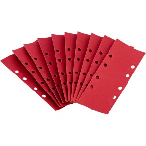 Rote LUX Schleifstreifen, 93x230mm, K240, 10 Stück, für Schwingschleifer.