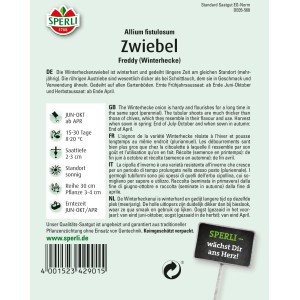 Sperli Zwiebeln Freddy, Winterheckenzwiebel Samen für den Garten.