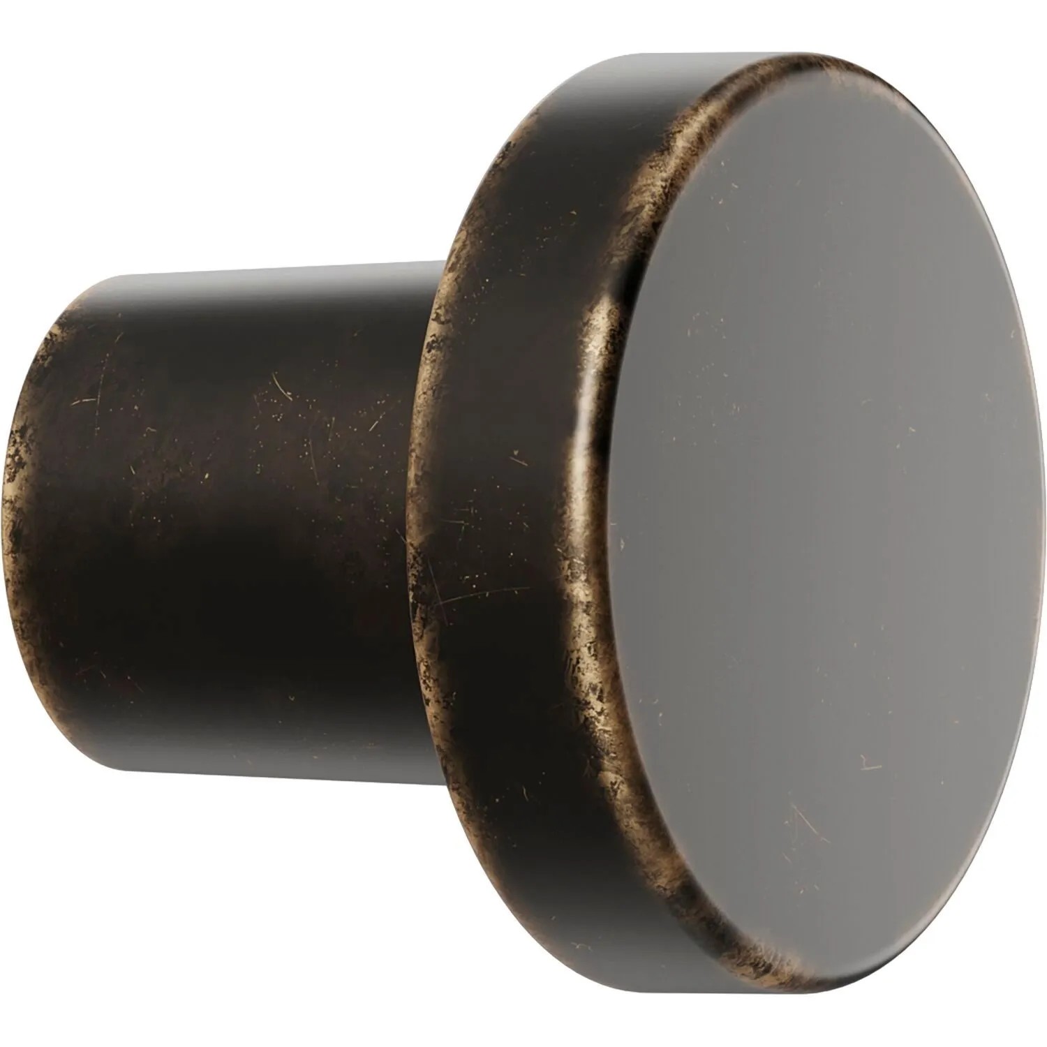 Furnipart Möbelknopf Dot ø 30 mm Tiefe 26 mm Zinkdruckguss Braun Antik