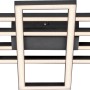 Moderne LED-Deckenleuchte Iven in Schwarz mit geometrischem Design für Wohnräume.