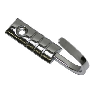 Gardinia Raffhaken Geo Chrom aus Metall zur Befestigung von Gardinen.