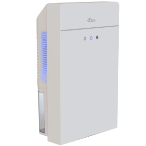 TroniTechnik Luftentfeuchter EF03 mit 2,2L Tank und Schlauchanschluss.