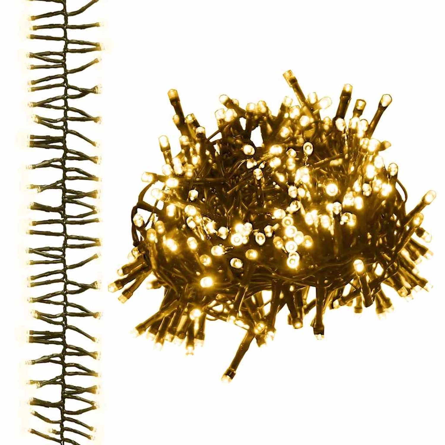 vidaXL LED-Lichterkette mit 3000 LEDs Warmweiß 23 m PVC 343249