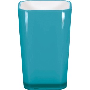 Türkis-farbener Zahnputzbecher Easy von Kleine Wolke aus Kunststoff.