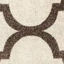 vidaXL Kurzflor Teppich mit mehrfarbigem arabischem Muster. Beige und braune geometrische Formen, rutschfest.