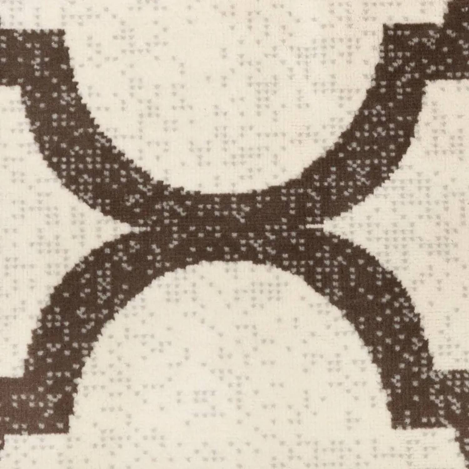 vidaXL Kurzflor Teppich mit mehrfarbigem arabischem Muster. Beige und braune geometrische Formen, rutschfest.