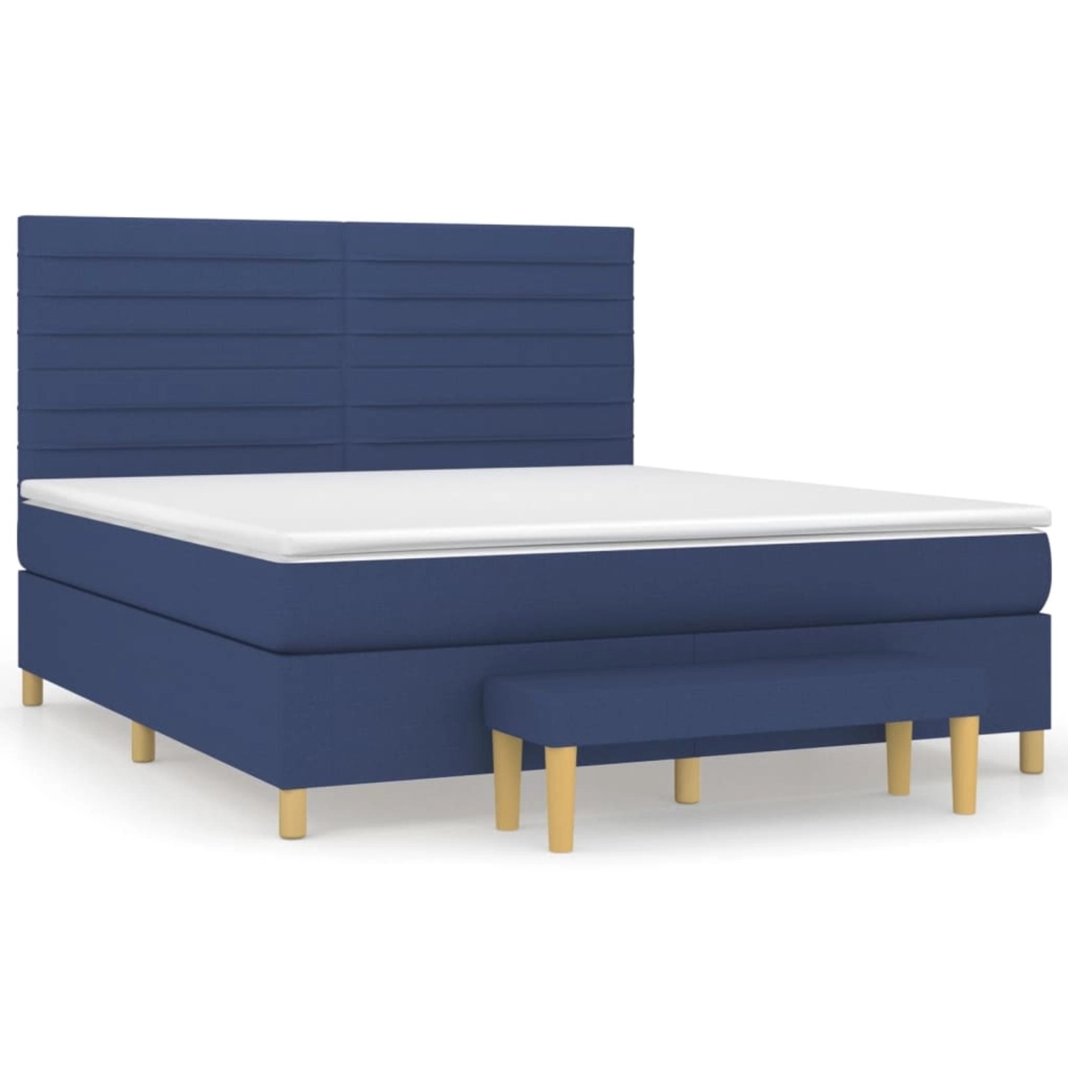 vidaXL Boxspringbett mit Matratze Blau 180x200 cm Stoff1468735 günstig online kaufen