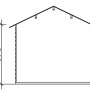 Skan Holz Gartenhaus Porto 2: Schemazeichnung mit Maßen (256 cm Höhe, 195 cm Wandhöhe).
