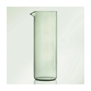 Sagegrüne Glas-Wasserkaraffe von Villeroy & Boch, 1 Liter, handgefertigt, mit Ausgießer. Für Saft & Getränke.