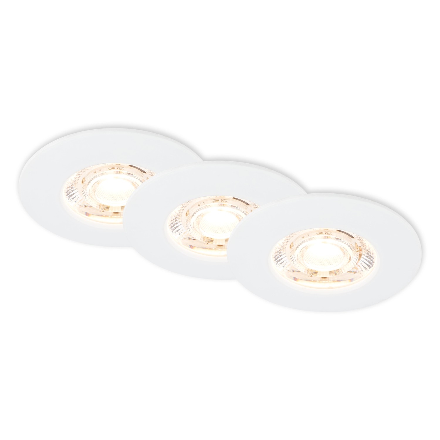 Briloner LED Bad Einbaustrahler IP44 Warmweißes Licht Weiß