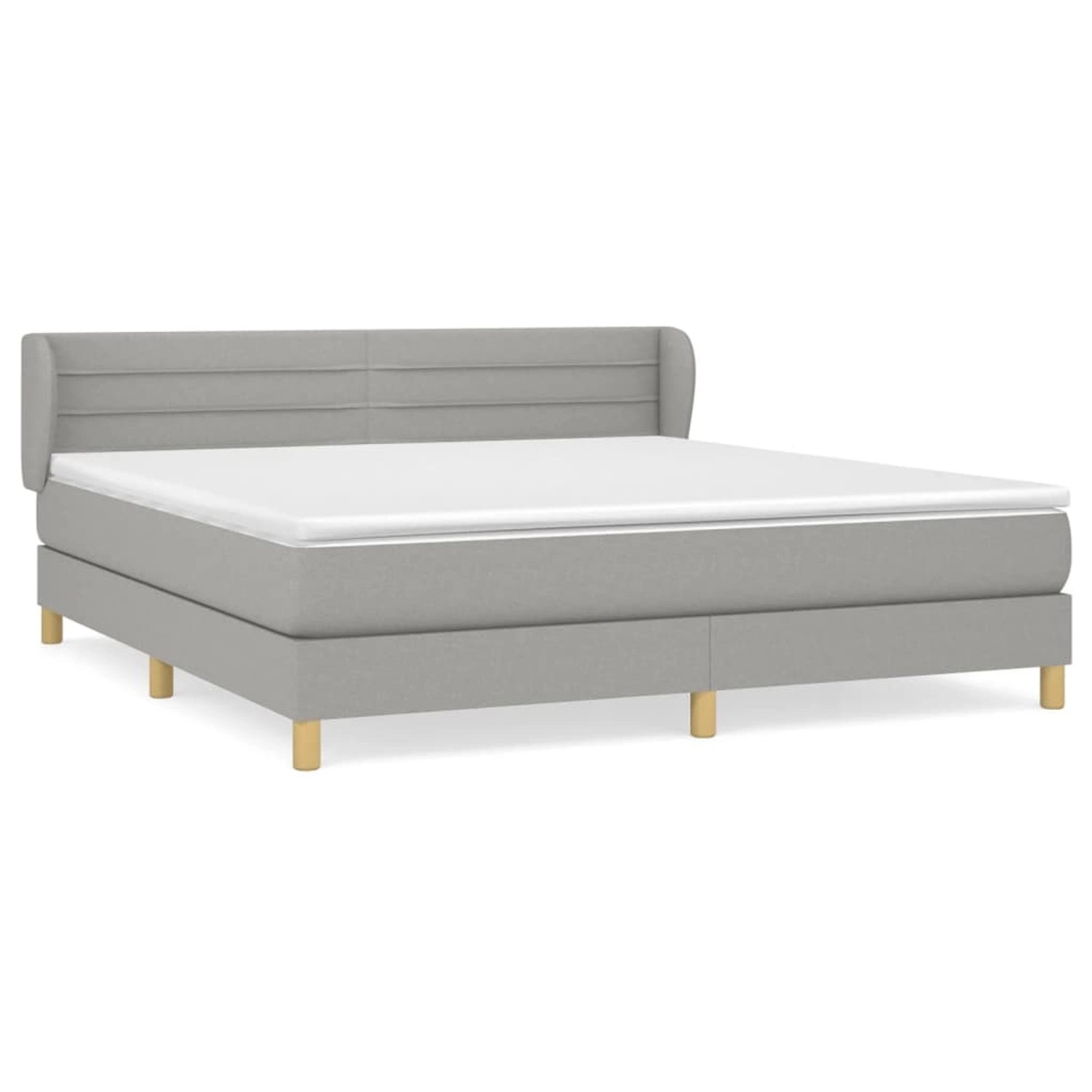 vidaXL Boxspringbett mit Matratze Hellgrau 160x200 cm Stoff1394388 günstig online kaufen