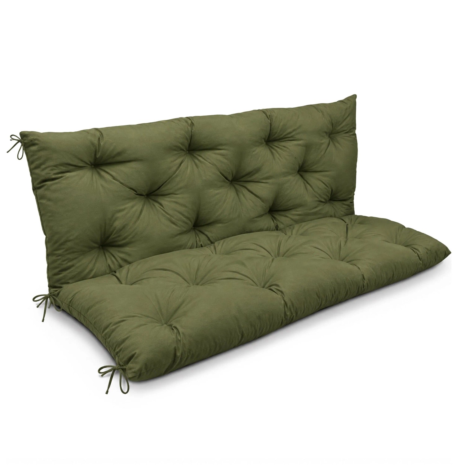Beautissu Bankauflage Flair BR Olivegrün 120x50x50cm