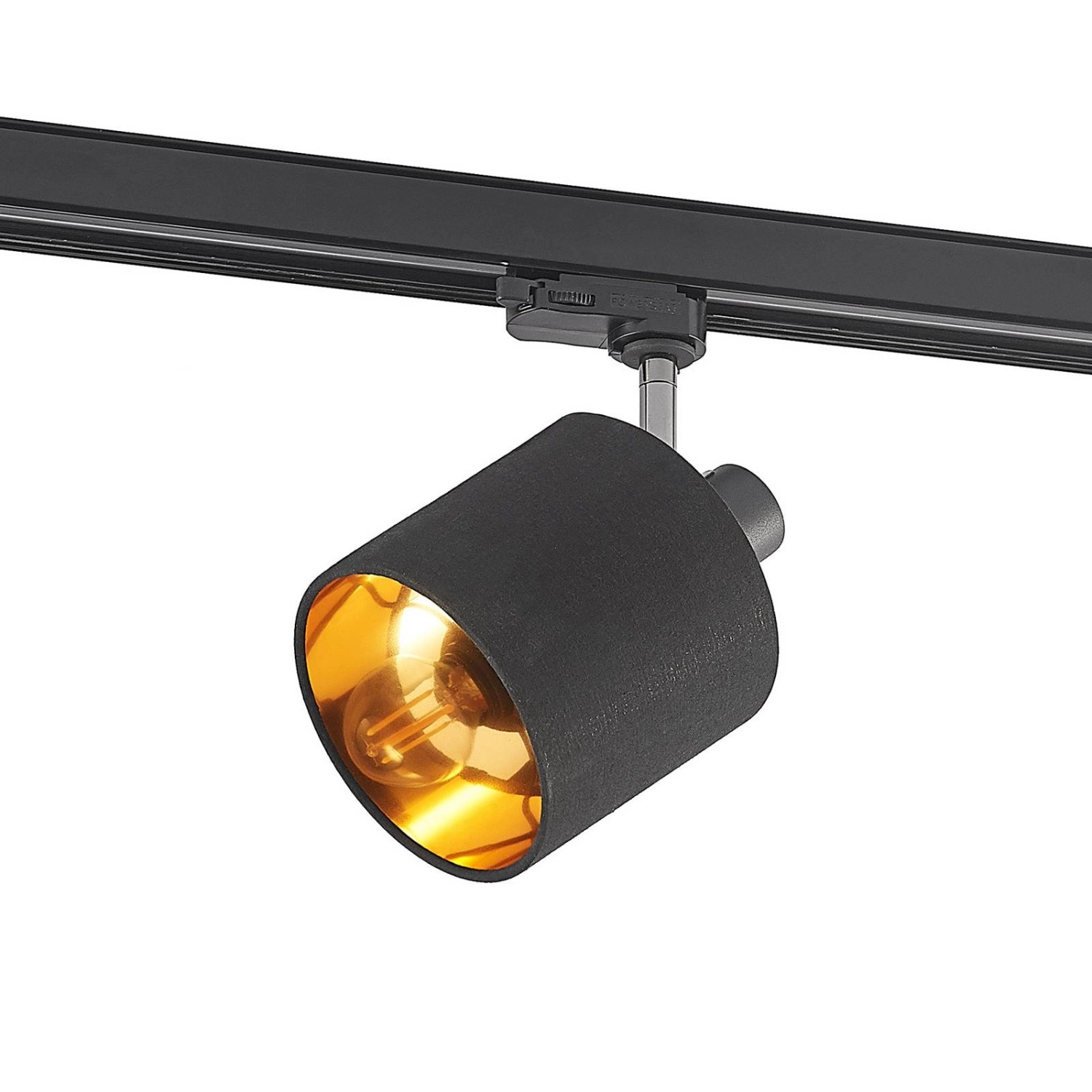 Arcchio Stromschienenstrahler Heleni 9628432 Modern in Schwarz aus Textil 1-flammig E14 Wohnzimmerleuchte