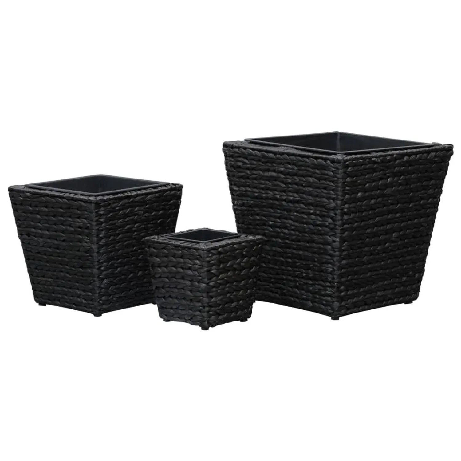 Furnicato Hochbeet Set Wasserhyazinthe Stahlrahmen Schwarz 40x40x40 Cm 30x30x30 Cm 20x20x20 Cm_4