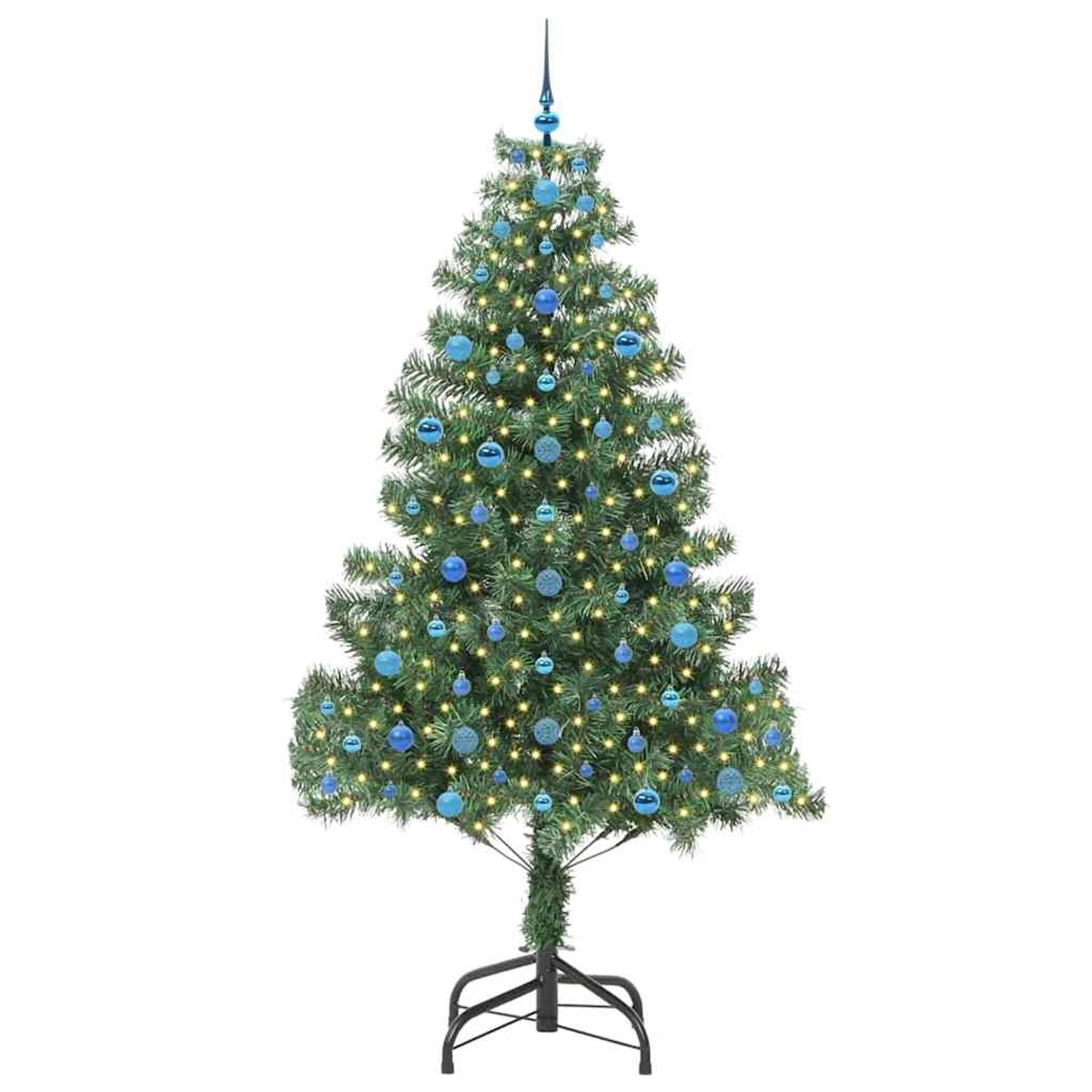 vidaXL Weihnachtsbaum mit 300 LEDs mit Ständer Grün 210 cm PVC 3396396