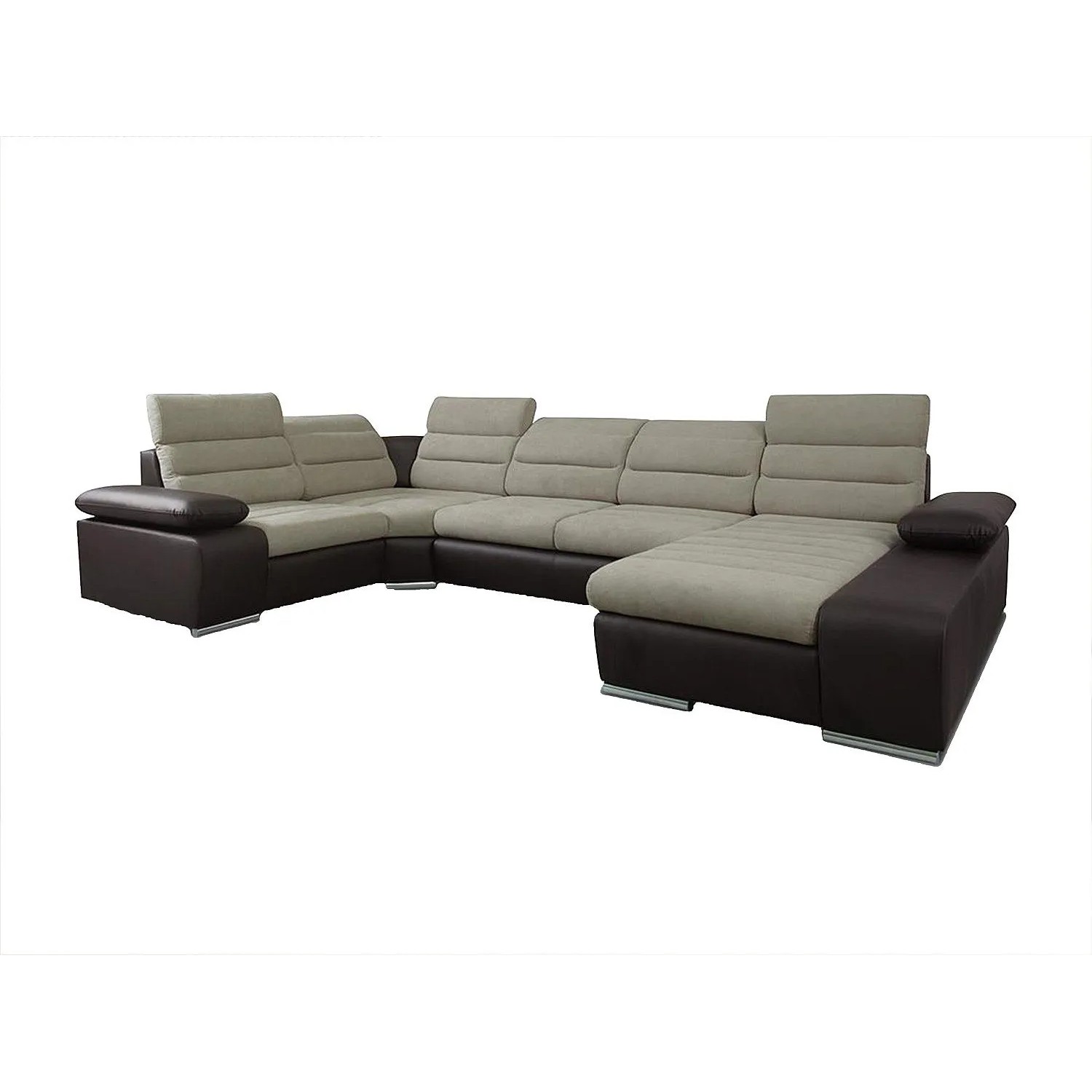 Vente-unique Schlafsofa Boileau Schokoladenbraun 362 cm