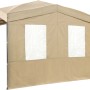 tepro Seitenteil-Set Marabo Taupe: 1 geschlossenes Seitenteil, 1 mit 2 Fenstern für Pavillon.