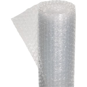 Rolle Luftpolsterfolie, 0,5 m x 5 m, klar, zum Schutz empfindlicher Gegenstände.