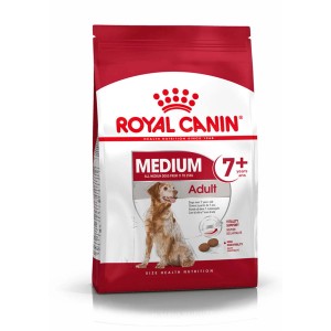 Royal Canin Medium Adult 7+ Trockenfutter für mittelgroße Hunde ab 7 Jahren, 4kg Packung.