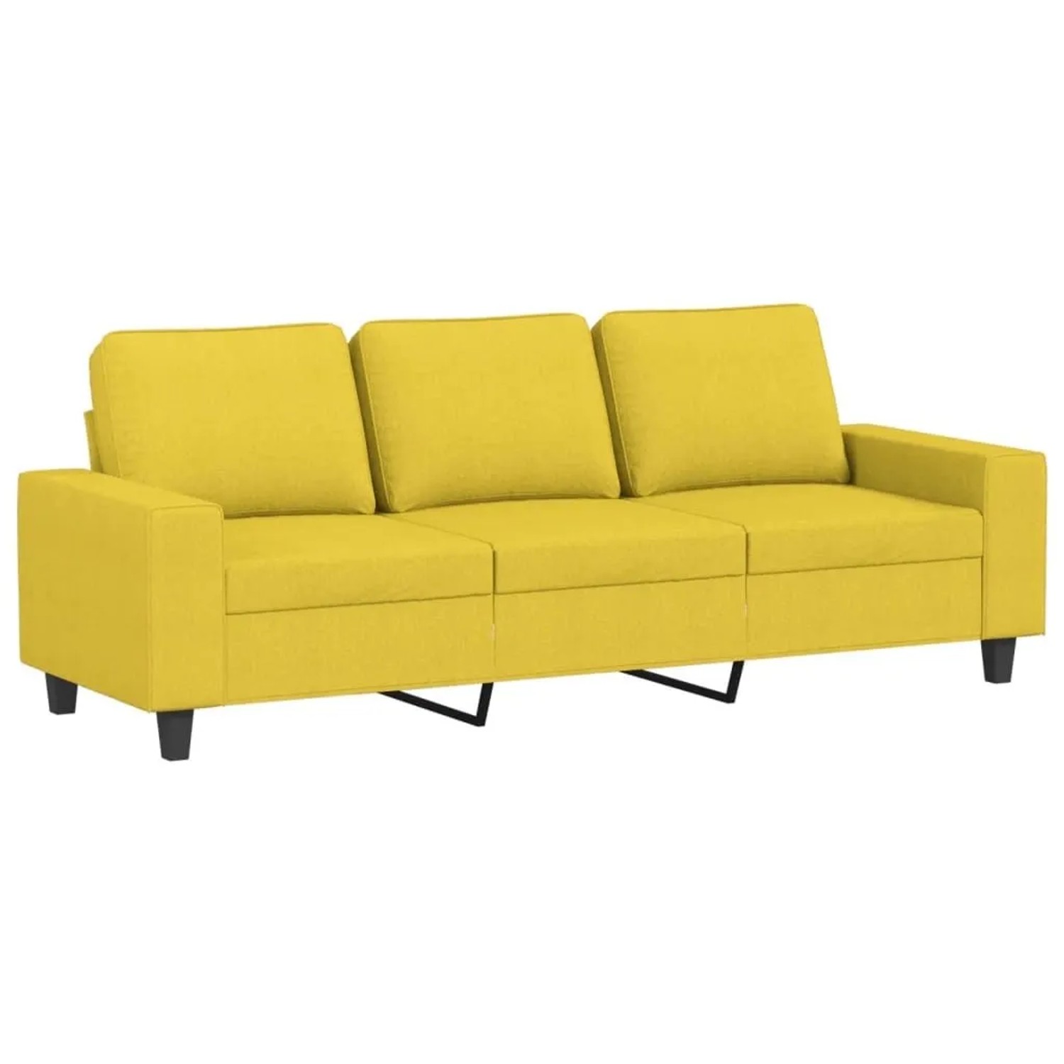 vidaXL 3-Sitzer-Sofa Hellgelb 180 cm Stoff 359404 günstig online kaufen