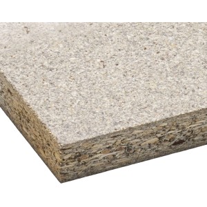 Braune Rohspanplatte, 280x207x0,8 cm, für Möbel- und Innenausbau.