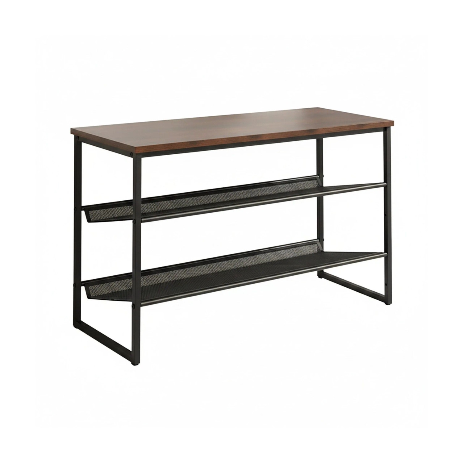 Relaxdays Schuhregal Eisen Schwarz mit Ablage 52,5 cm x 75 cm x 30 cm