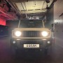 Osram Night Breaker Vintage H4 LED-Scheinwerferlampe im Auto, leuchtend.