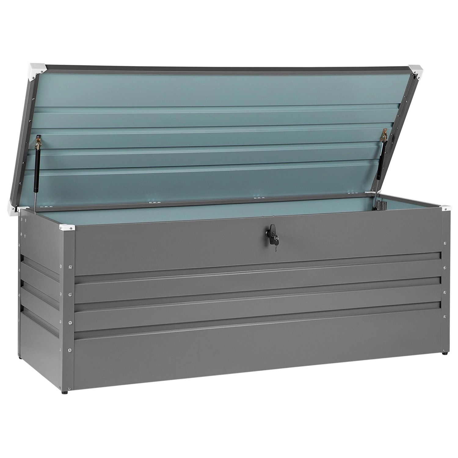 Beliani Truhe CEBROSA Grau 70x165x63