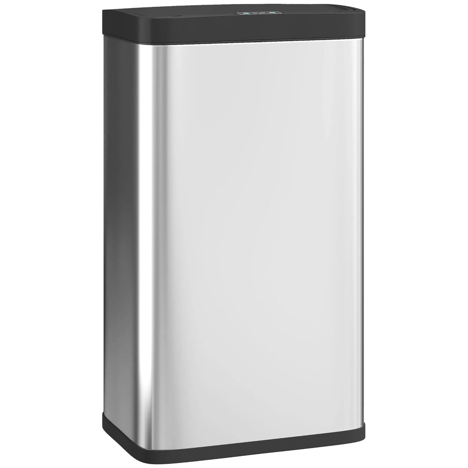 HOMCOM Sensor-Mülleimer Edelstahl Kunststoff 38 x 25,5 x 67,5 cm Silber