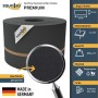 zaunzu Sichtschutz Premium, Anthrazit, 50m Rolle für Doppelstabmattenzaun.
