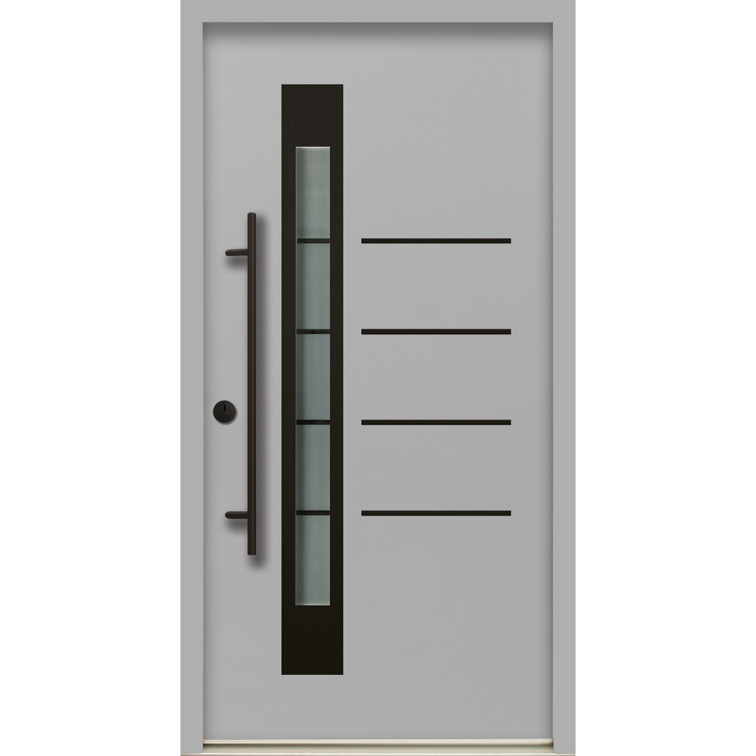 Splendoor Thermospace Sicherheits-Haustür Berlin Prime RC2K Grau 110x210 cm günstig online kaufen